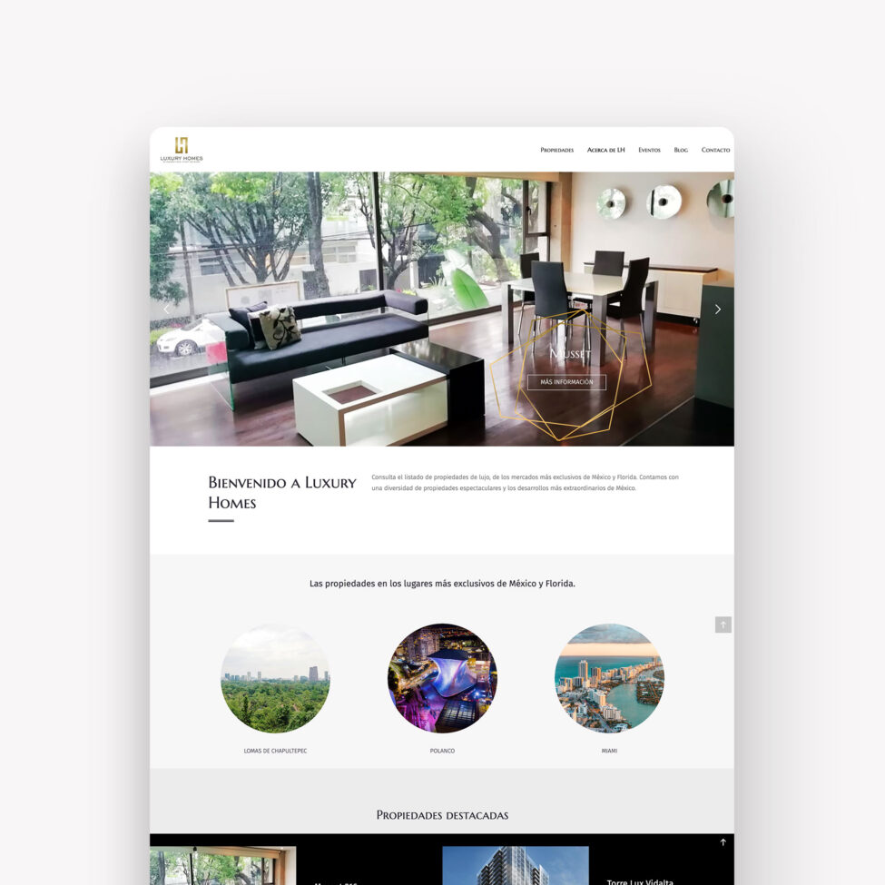 Web design Luxury Homes