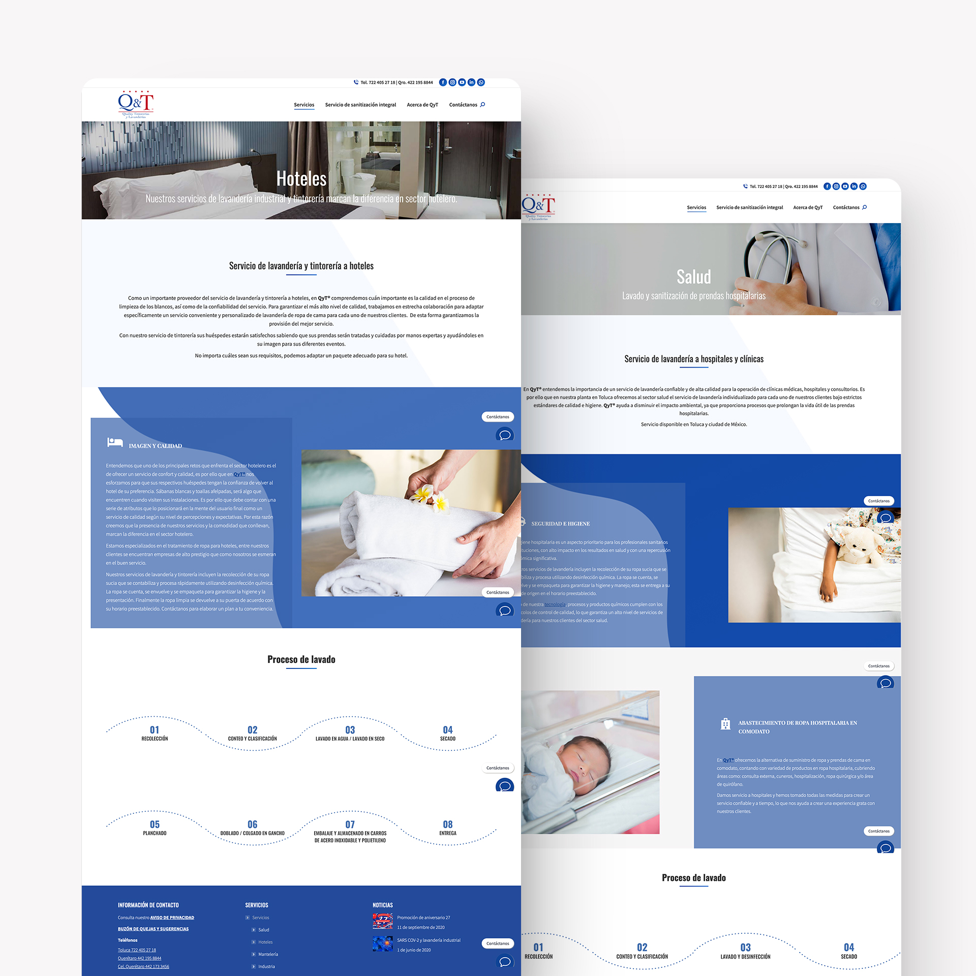 QyT Lavandería industrial, diseño web