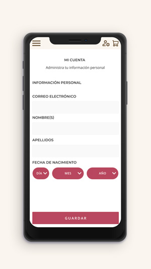 Mi-informacion Mi información personal | Pantalla edición