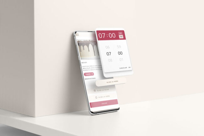 Cake me up! App mockup